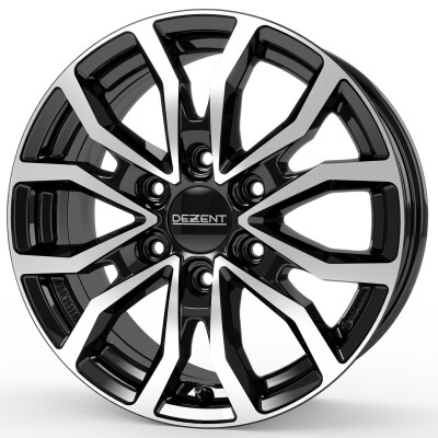 6x114.3 17x8 ET30 DEZENT KC Sötét fekete Polírozott alufelni